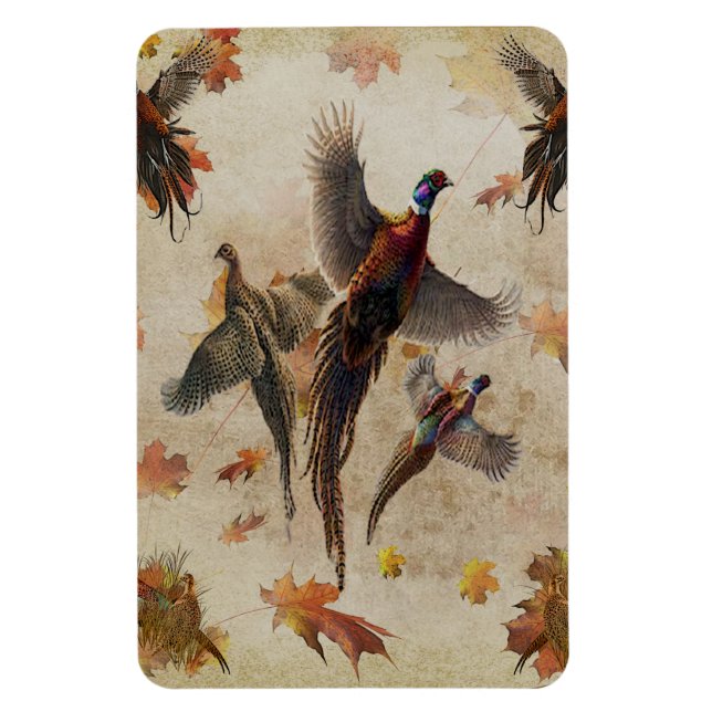 Pheasant tapestyposter Acryltriptych k Magnet (Vertikal)