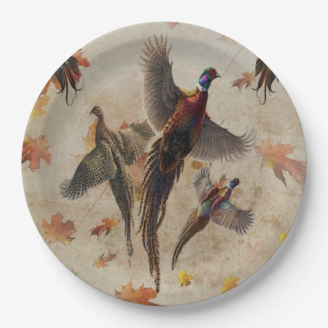 Pheasant-Teller Pappteller (Vorderseite)