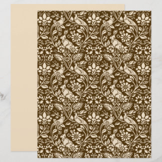 Pheasant und Hare Pattern, braun und Beige