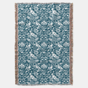 Pheasant und Hare Pattern, Indigoblau und weiß T Decke