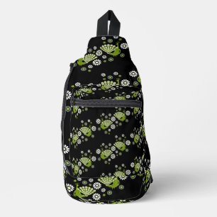 Pheasants Peacock Art Crossbody Bag