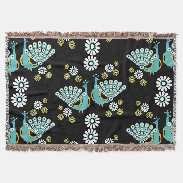 Pheasants Peacock Art Decke (Vorderseite)