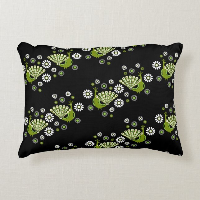 Pheasants Peacock Art Dekokissen (Vorderseite)