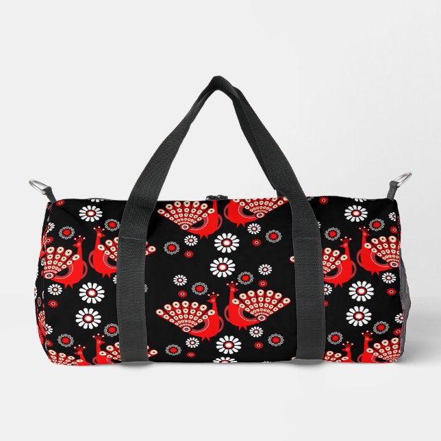 Pheasants Peacock Art Duffle Bag (Vorderseite)
