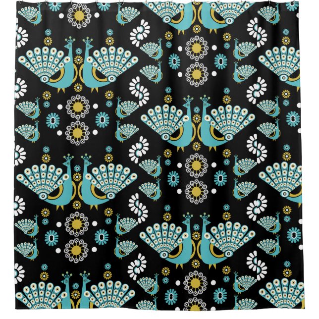 Pheasants Peacock Art Duschvorhang (Vorderseite)