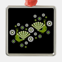 Pheasants Peacock Art Ornament Aus Metall