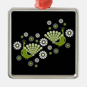 Pheasants Peacock Art Ornament Aus Metall