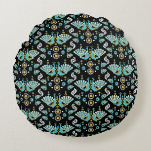 Pheasants Peacock Art Rundes Kissen