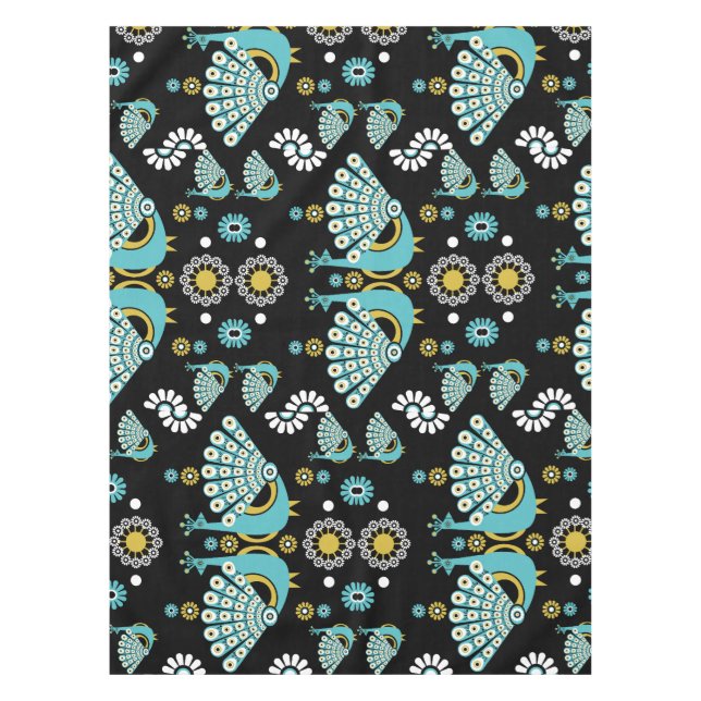 Pheasants Peacock Art Tischdecke (Vorderseite)
