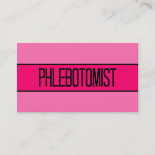 Phelbotomist Baby und Hot-Pink-Visitenkarte Visitenkarte