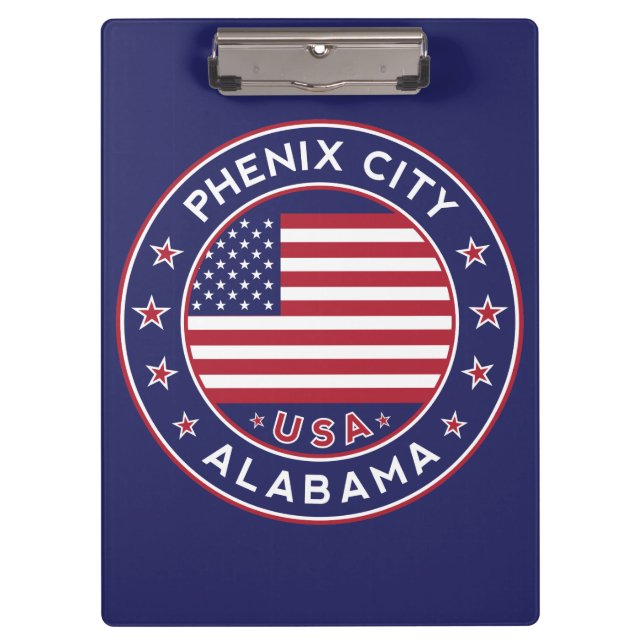 Phenix, Alabama Klemmbrett (Vorderseite)