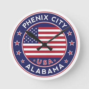 Phenix, Alabama Runde Wanduhr