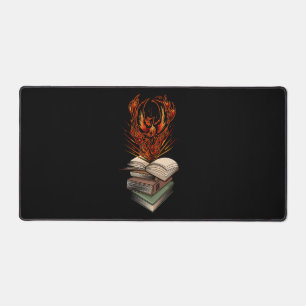 Phénix renaissant des flammes des livres esthétiqu