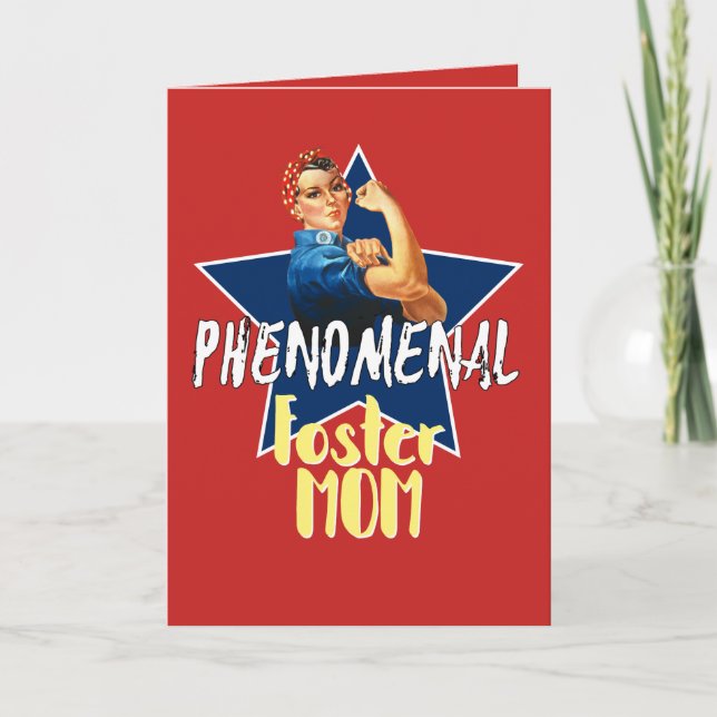 Phenomenal Foster Mom - Personalize Dankeskarte (Vorderseite)