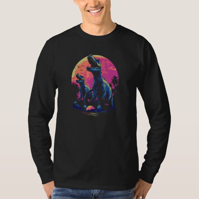 Phenomenal Howling Rex Dinosaur Pack Retro Awesome T-Shirt (Vorderseite)