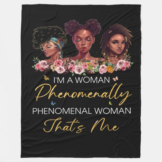 Phenomenal Woman Fleece Blanket (Vorderseite)