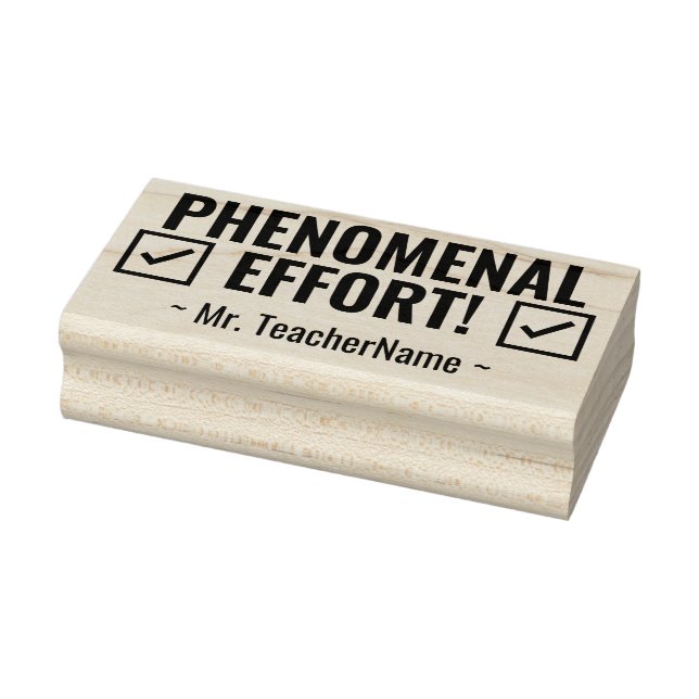 "PHENOMENALE BEMÜHUNGEN!" Briefmarke aus Kautschuk Gummistempel (Stempel)