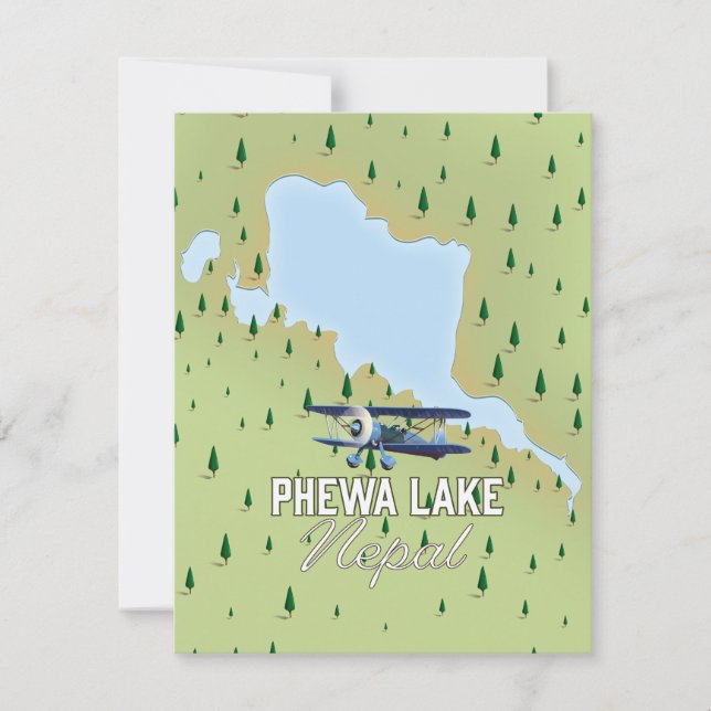 Phewa Lake Nepal Reisekarte (Vorderseite)