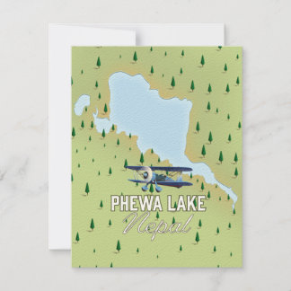 Phewa Lake Nepal Reisekarte