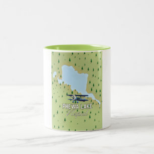 Phewa-See Nepal Reise Karte Zweifarbige Tasse