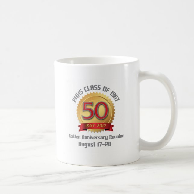 PHHS Klasse des Wiedersehen 1967 50-Year Kaffeetasse (Rechts)