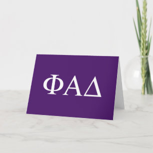 Phi Alpha Delta griechische Buchstaben Karte