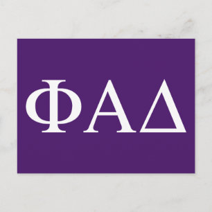 Phi Alpha Delta griechische Buchstaben Postkarte