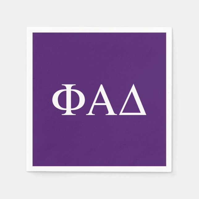 Phi Alpha Delta griechische Buchstaben Serviette (Vorderseite)