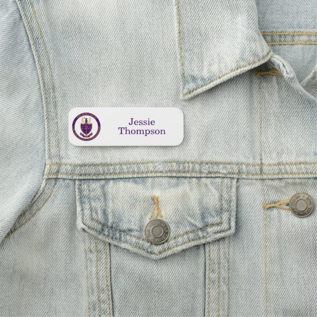 Phi Alpha Delta-Logo Namensschild (Beispiel)