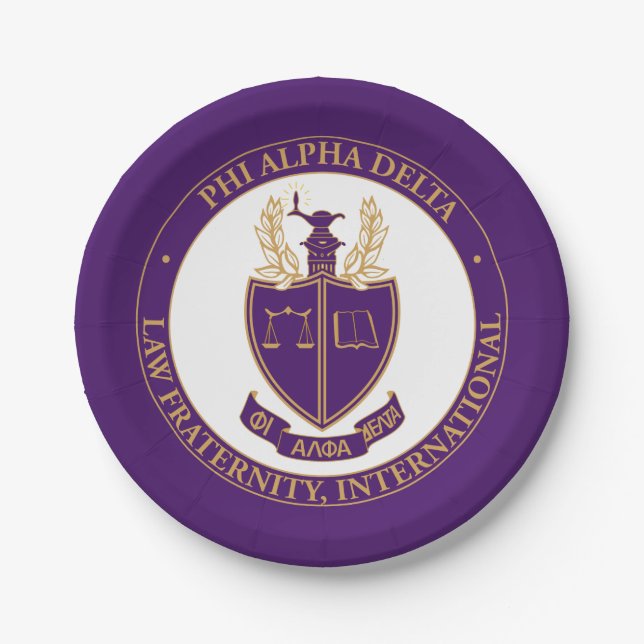Phi Alpha Delta-Logo Pappteller (Vorderseite)