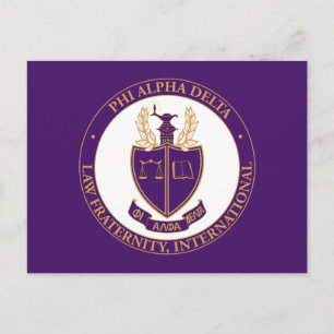 Phi Alpha Delta-Logo Postkarte