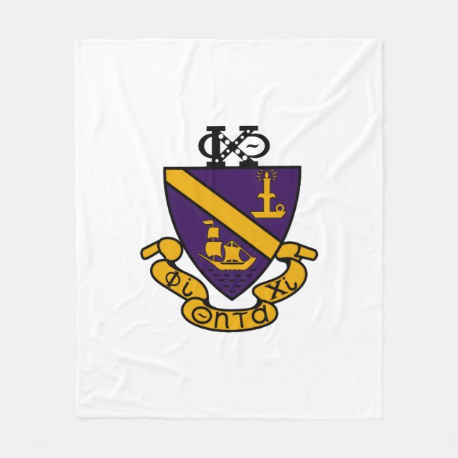 Phi Chi Theta | Farb-Wappen Fleecedecke (Vorderseite)