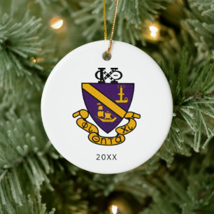 Phi Chi Theta   Farb-Wappen Keramik Ornament