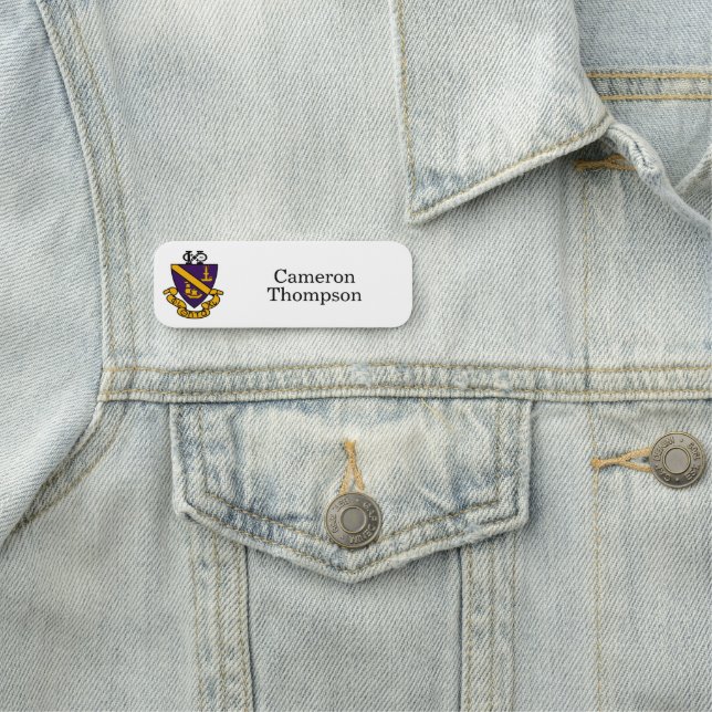 Phi Chi Theta | Farb-Wappen Namensschild (Beispiel)