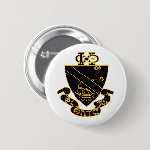 Phi Chi Theta Wappen Gold und Schwarz Button