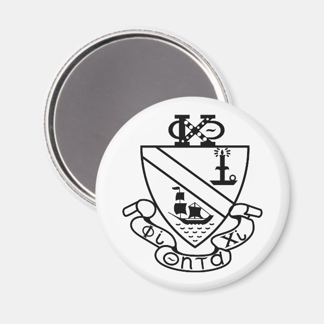 Phi Chi Theta Wappen | S/W Magnet (Vorderseite/Rückseite)