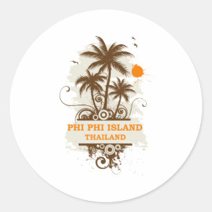 Phi Phi Island Thailand Runder Aufkleber