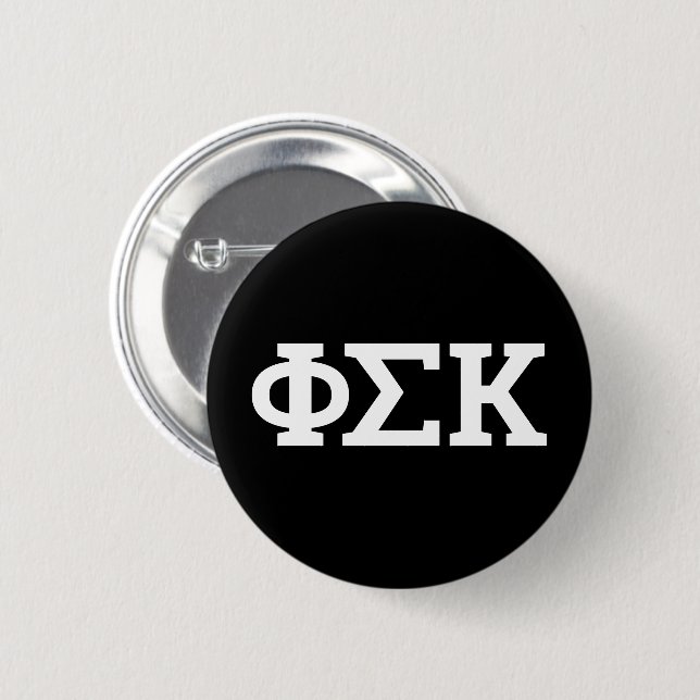 Phi Sigma Kappa Buchstaben Button (Vorne & Hinten)