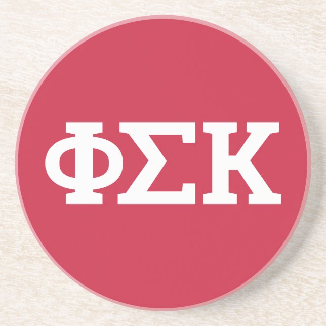 Phi Sigma Kappa Buchstaben Getränkeuntersetzer (Vorne)