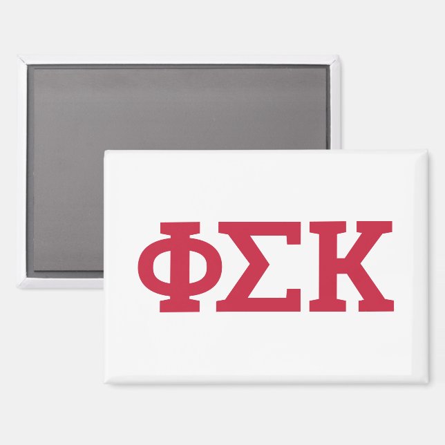 Phi Sigma Kappa Buchstaben Magnet (Vorderseite/Rückseite)