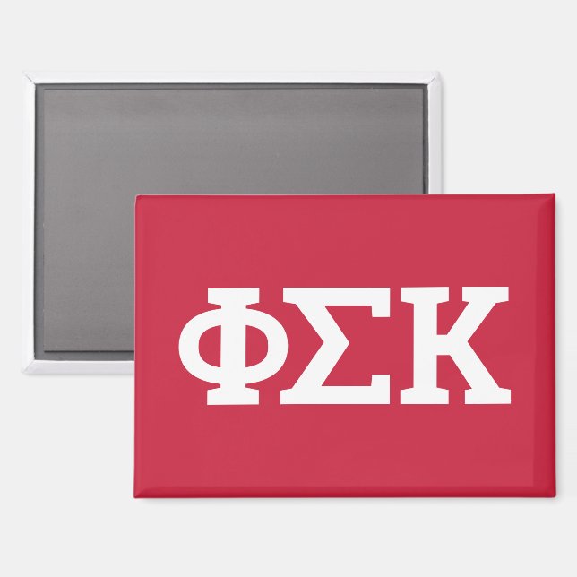 Phi Sigma Kappa Buchstaben Magnet (Vorderseite/Rückseite)