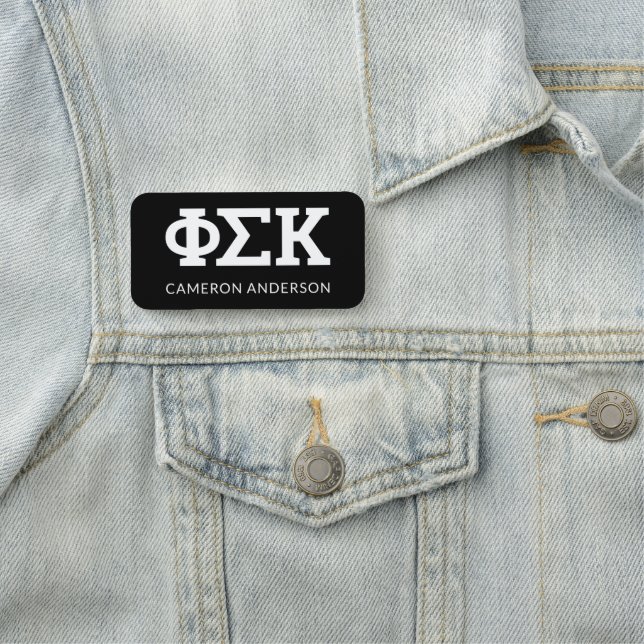 Phi Sigma Kappa Buchstaben Namensschild (Beispiel)