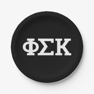 Phi Sigma Kappa Buchstaben Pappteller