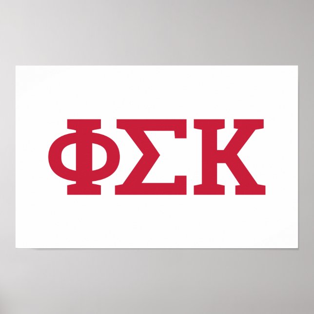 Phi Sigma Kappa Buchstaben Poster (Vorne)