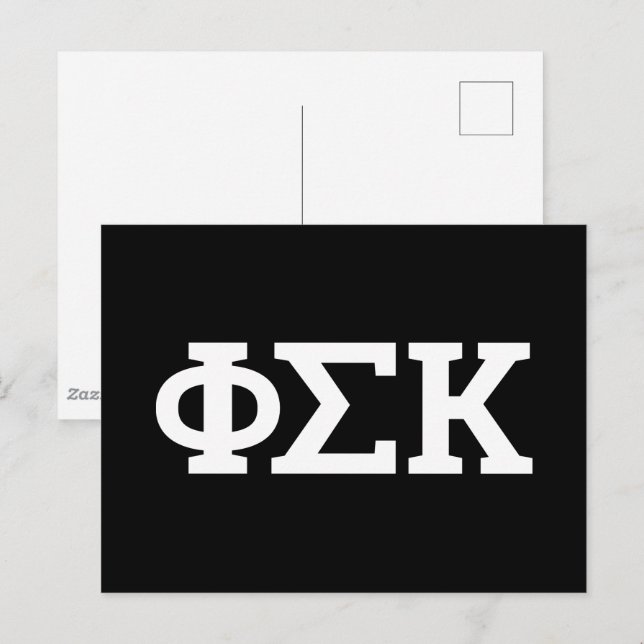 Phi Sigma Kappa Buchstaben Postkarte (Vorne/Hinten)