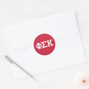Phi Sigma Kappa Buchstaben Runder Aufkleber