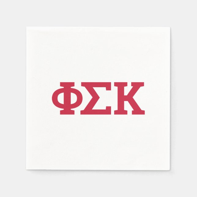 Phi Sigma Kappa Buchstaben Serviette (Vorderseite)