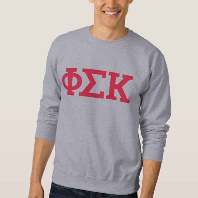 Phi Sigma Kappa Buchstaben Sweatshirt (Vorderseite)