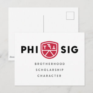 Phi Sigma Kappa Grundsätze Postkarte