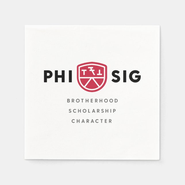 Phi Sigma Kappa Grundsätze Serviette (Vorderseite)